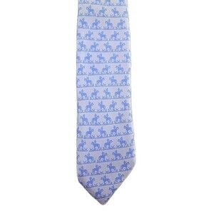 SCRAP - Hermes Paris France Purple Horse Animal Pattern Silk Tie 7909 MA